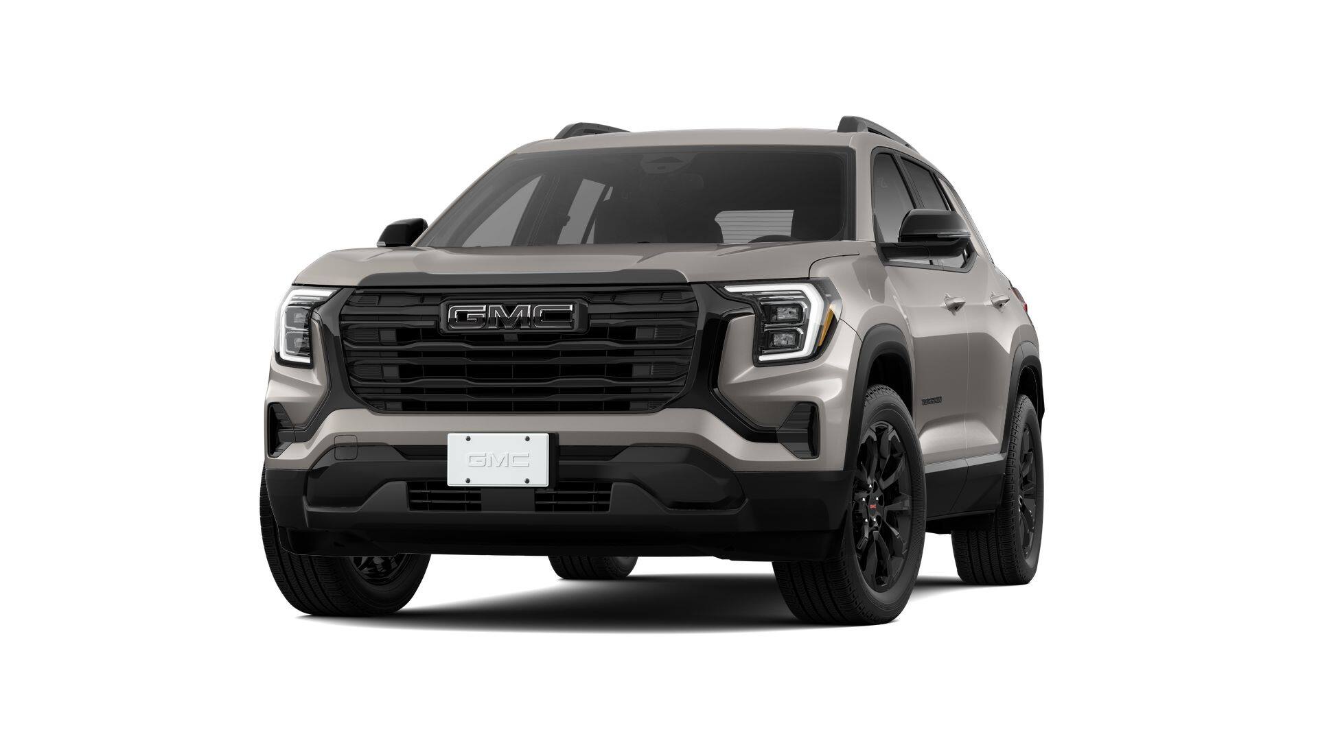 2026 GMC Terrain Elevation in Riverstone Metallic — front three-quarter view