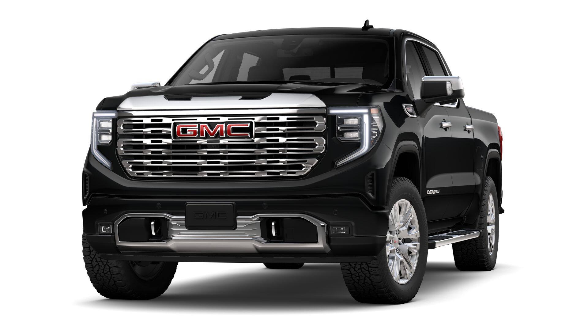 2026 GMC Sierra 1500 Denali in Onyx Black — front three-quarter view
