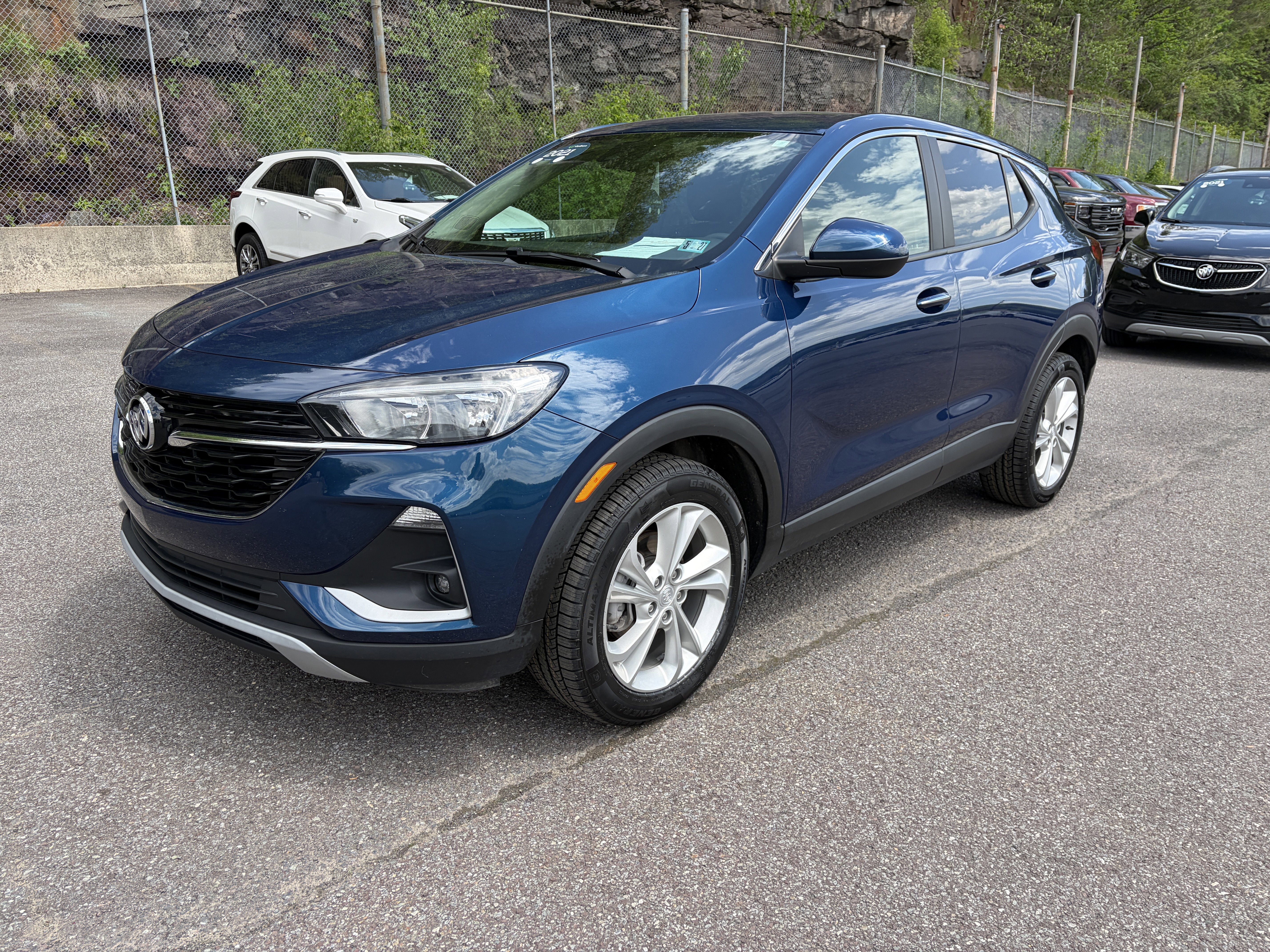 2021 Buick Encore GX Preferred in Deep Azure Metallic — front three-quarter view