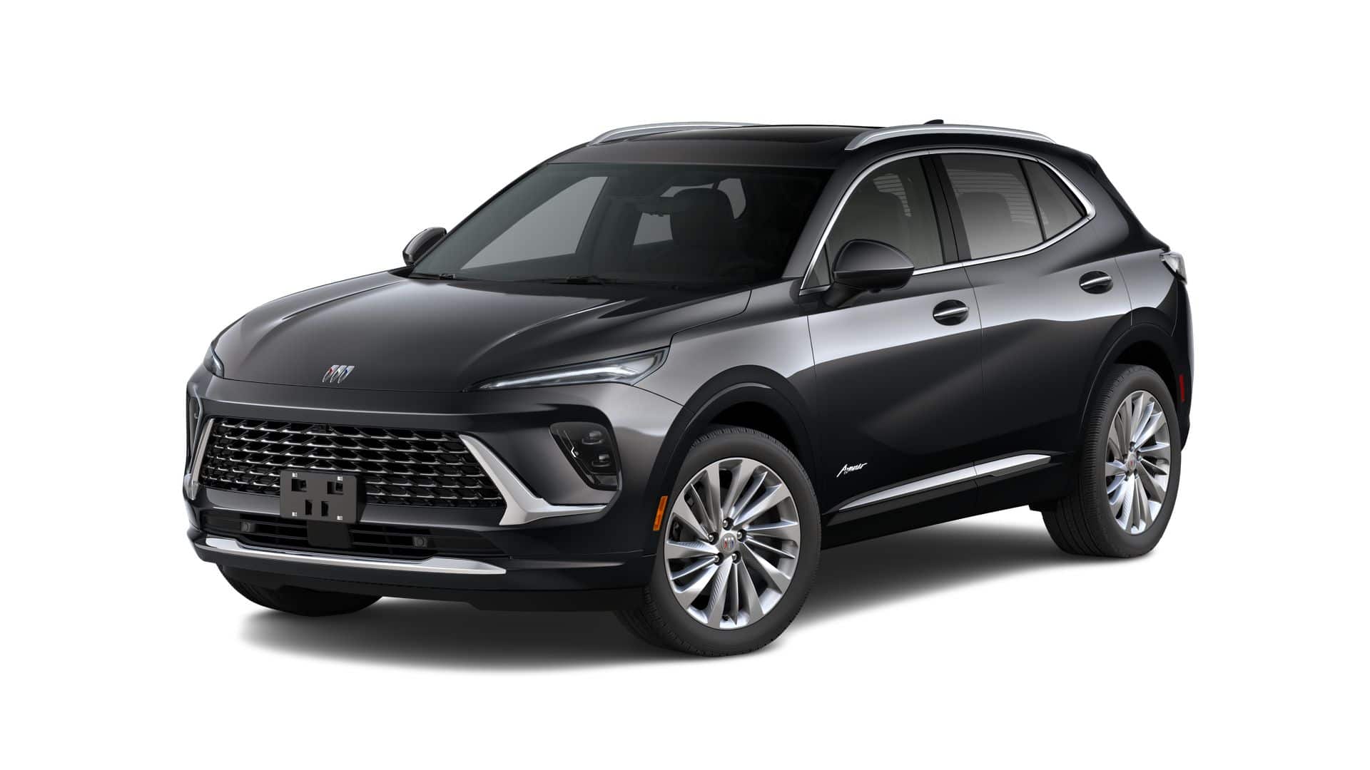 2026 Buick Envision Avenir in Ebony Twilight Metallic — front three-quarter view